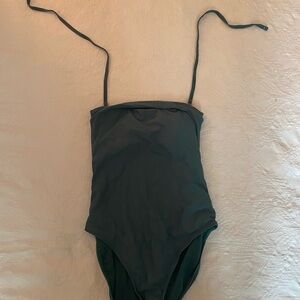 Time and Tru Green One Piece Swimsuit Classic Design